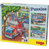 Haba Puzzles Police Pompiers Secours