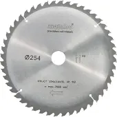 Metabo Lame de Scie Precision Cut Wood 254 x 30 x 1,8 mm 48D