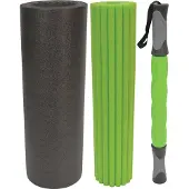 Schildkroet Schildkröt Fitness 3 in 1 Massage Roller Set Black Green Foam 1 pc(s) 960039