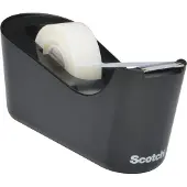 Scotch Dérouleur de ruban adhésif C18, noir + Magic ruban adhésif invisible, 19 mm x 33 m, 1 rouleau inclus