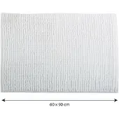 MSV Tapis de bain Microfibre CHENILLE 60x90cm Blanc