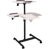 Hama Beamer Table 2 Levels 77510 Tilting Projector Stand With Wheels Argenté