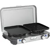 Campingaz 2 Grill & Go Cv Gas Camping Kitchen 2 Burners Argenté