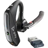 HP Inc. Poly Voyager 5200 - Voyager 5200 series - Casque - intra-auriculaire - supra-auriculaire - Bluetooth - sans fil - adaptateur USB-A via Bluetooth - noir - pour Microsoft Teams (7K2F3AA)