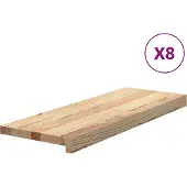 vidaXL Marches d'escalier 8 pcs non traité 70x30x2cm bois chêne massif