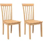 vidaXL Chaises de salle à manger 2 pcs. Nature bois massif hévéa