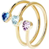 Victoria Hyde Bague 'Estella' saphir / aqua / or / rose