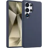 Accezz Coque Liquid Silicone Samsung Galaxy S25 Ultra - Bleu foncé
