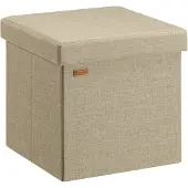 Casaria Pouf beige 38x38x38cm pliable