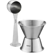 GEFU 12728 Entonnoir et set de mesure à café CONSCIO, Machine à café : accessoires, Argent