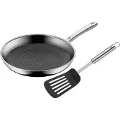 WMF Profi Resist Stielpfanne mit Pfannenwender, 28 cm 3201007433 4000530705372