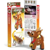 Eugy 3D Puzzle - Kit de bricolage renne en carton Noël