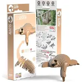 Eugy puzzle 3D paresseux 11 x 6,5 cm carton brun 24 pièces