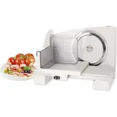 Emerio Trancheuse multifonction MS-125001 – 110W – Épaisseur de coupe réglable de 0 à 15 mm – Lame en acier inoxydable – Trancheuse universelle