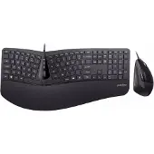Perixx PERIDUO-505B PERIDUO-505B, DE, ensemble clavier et souris, câble USB, ergonomique, noir