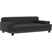 vidaXL Lit pour chien noir 90x53x30 cm similicuir