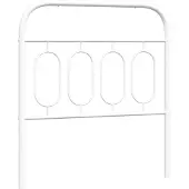 vidaXL Tête de lit de rechange en métal blanc 90 cm