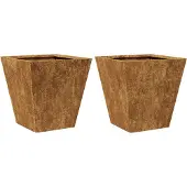 vidaXL Jardinières 2 pcs 30x30x30 cm acier résistant aux intempéries