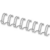 Fellowes Peigne métallique 6mm, 34 boucles, argent, 100 pcs., Relieuse : accessoires, Argent