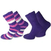 Normani Chaussettes prune / rose / blanc