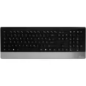 MediaRange MROS105, sans fil, RF Wireless, commutateur mécanique, QWERTZ, noir, argent, souris incluse
