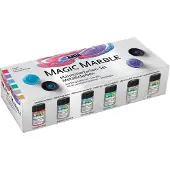 Creativ Company Magic Marble Un ensemble de couleurs pour marbrer Metallic Colours 6 x 20 ml