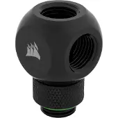 Corsair Hydro X Series XF Rotary Y-Splitter, Raccord pour refroidissement à eau : accessoires, Noir