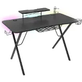 Genesis Holm 300 Rgb Gaming Desk Noir