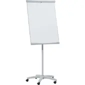 Franken Flipchart mobile U-Act!Line , 700 x 1000 mm, avec 5 roulettes, magnétique, recyclé, gris clair