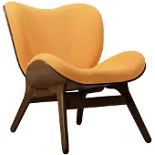 UMAGE A Conversation Piece Chaise Longue Low Dark Oak | Tangerine