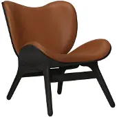 UMAGE A Conversation Piece Chaise Longue Low Black Oak | Cognac