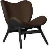 UMAGE A Conversation Piece Chaise Longue Low Black Oak | Teddy Brown