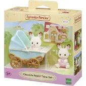 Sylvanian Families Cabe And Breeze Chocolate Twin Stroller Set Figures Multicolore Enfants