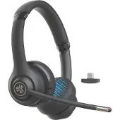JLab Go Work Casque Avec fil &sans fil Arceau Appels/Musique USB Type-C Bluetooth Noir, Bleu