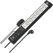 Brennenstuhl Premium-Line power extension 3 m 6 prise(s) AC Indoor Black, Grey