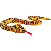 Teddy HERMANN® Teddy Hermann Serpent, doudou, peluche, animal sauvage, peluche, orange-jaune, 175 cm, 923077