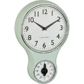 TFA-Dostmann TFA 60.3073.20 Quartz Horloge murale mécanique 196 mm x 58 300 Mint (60.3073.20)
