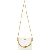 NAEMI Sac à bandoulière or / blanc