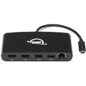 OWC Thunderbolt 3 mini Dock - filaire - Thunderbolt 3 - 1000 Mbps - noir - 40 Gbps - aluminium