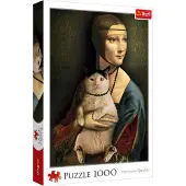 Trefl Puzzle 1000 Dame au chat 10663