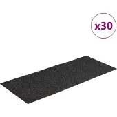 vidaXL Tapis d'escalier autocollants 30 pièces 60 x 25 cm Anthracite Rectangulaire