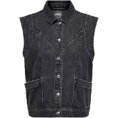 ONLY Gilet 'ONLKENNEDY' noir denim