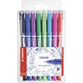 Stabilo SENSOR F Finliner avec taille-crayon à ressort (8x)