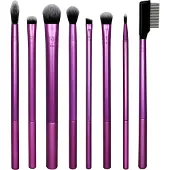 Real Techniques Brosse à maquillage - Réel Techniques - Eye Essentials - 8 pièces - Couleur rose - Maquillage parfait des yeux