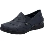 Rieker Chaussures de ville pour femmes , modèles Gurgaon et Turin. Pantoufles. Couleur : bleu. Style décontracté