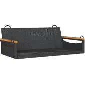 vidaXL Banc suspendu noir 109x62x40 cm Poly rotin
