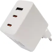 Swissten GaN Tīkla Lādētājs 2 x USB-C / USB / 70W