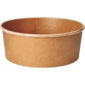 Papstar Barquettes à salade jetables pure, 1300 ml, 184 x H 70 mm, 50 pièces, biodégradables, matière première renouvelable, revêtement PLA, marron