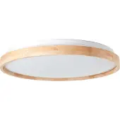 Brilliant Plafonnier Alson Ø 49,5cm blanc avec bois