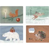 Filibabba Puzzle-Set - 4x20 Briques - Merveilleux pays hivernal - - UneTaille - Puzzle